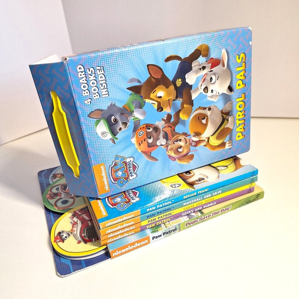5 Paw Patrol Board Books 4 Pals w box Lot & Pups Save The Day Nickelodeon - Picture 8 of 8